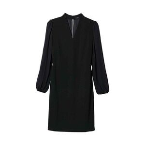 Elegant Black Long-Sleeve Dress